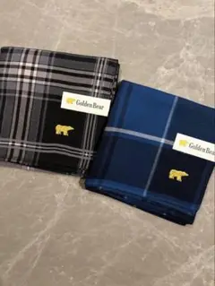 【新品未使用】Golden Bear チェック柄ハンカチ 2枚セット