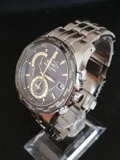 【ソーラー、電波】SEIKO セイコー ブライツ ワールドタイム チタニウム