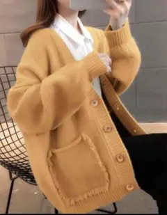GRL フリンジポケットニットカーディガン