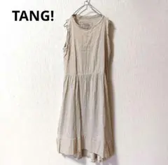 未着用品　TANG!　リネン異素材切り替えノースリーブワンピース