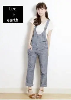 Leeコラボ earth デニムサロペットパンツ