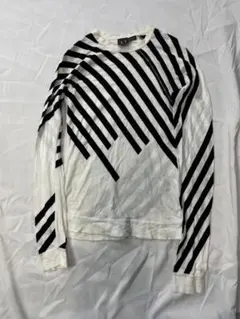 $ Armani Exchange ストライプ長袖クルーネックカットソー