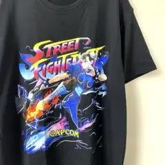 春麗　チュンリー　ストリートファイターII Tシャツ ブラック　XL