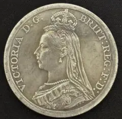 1887年 英国ジュベリーヘッド　　ヴィクトリア女王 クラウン銀貨ロンドン造幣局 2025年最新】1887 クラウン 銀貨の人気アイテム - メルカリ