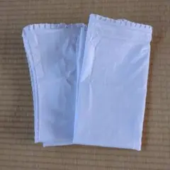 白座布団カバー　2枚　昭和レトロ