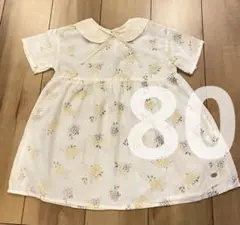 【最大600円引き中】tete a tete 花柄ホワイトワンピース 80