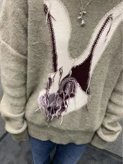値下げ中 JNBY ダメージ 兎 ニット