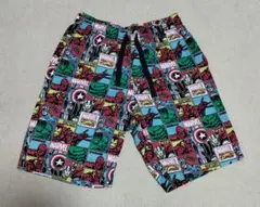 GU × MARVEL 総柄 ハーフパンツ アメコミ アメカジ マーベル
