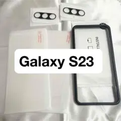 【2枚セット】Galaxy S23 ガラスフィルム カメラフィルム ガイド枠付き