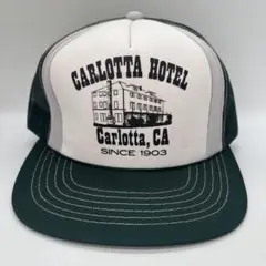 80s~　ヴィンテージ　カーロッタホテル　プリントロゴ　トラッカーキャップ　建物