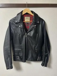 【美品】【最終値下げ】666 LJM-21TF シングルライダース　サイズ36 666 LJM-9TF タイトフィット センタージップ ライダースジャケット