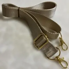 ③購入者様限定　ショルダー紐　ベージュ　ゴールド金具