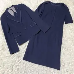 美品✨Aquascutum セットアップ ジャケット ワンピース フォーマル 紺