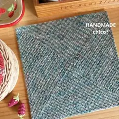 2224＊マルチカバーꕤかぎ針編みモスステッチꕤハンドメイド