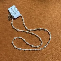 スマホ ショルダー ストラップ 白 パール