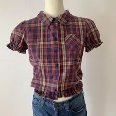 【デイシー】ギャザー半袖ブラウス