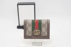 GUCCI 二つ折り財布 オフィディア GG カードケース コイン&紙幣入れ付き