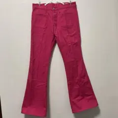 70s Vintage BISON ベルボトム　ショッキングピンク