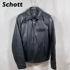 Schott Leather Jacket 36 Black