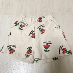 しまむら　りぃさん　チューリップ　ショートパンツ　ハーフパンツ　ベージュ　100