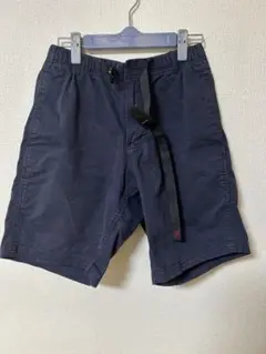 ネイビー ショートパンツ 調整可能ウエストベルト