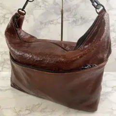 Jas M.B. ジャスエムビー 本革 クラックレザー ワンショルダーバッグ