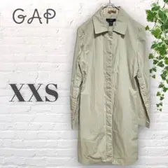 GAP ギャップ ハーフコート【XXS】小さいサイズ ひざ丈 ストライプ ボタン