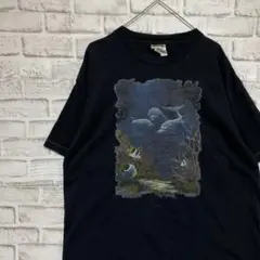 USA製90sヴィンテージTシャツ！シングルステッチ　ブラック半袖古着XL 12