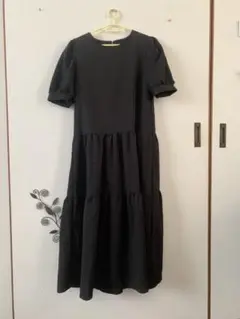 沐浴屋黒 ティアードワンピース