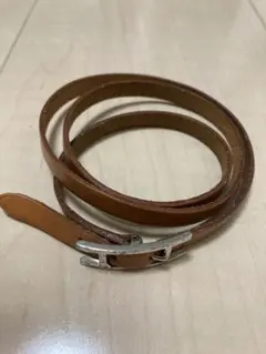 エルメス アピ3 レザーブレスレット バングル チョーカー