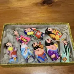 ♥とても大きな　中国　掛軸　八仙図　よこ98ｃｍ　掛け軸　骨董　古玩　レトロ ♥とても大きな 中国 掛軸 八仙図 よこ98cm 掛け軸 骨董 古玩