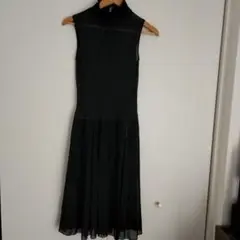 【超美品】COMME CA ISM　フリルハイネック　　ワンピース　黒