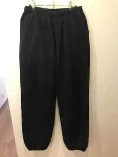 COMOLI 21AWコットン吊裏毛 パンツ ブラック サイズ2