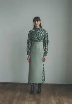 【タグ付未使用品】CLANE SCOOP LINE SLIT SKIRT クラネ