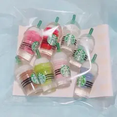 【最終値下】スタバ風　ミニチュア　ドリンク　8点　デコパーツ