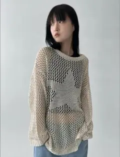 【AAKE】STAR CROCHET KNIT