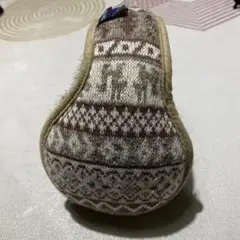 ニット柄フェイクファー耳あて