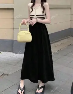 shein シーイン コントラストストライプ トリム ジッパー ドレス