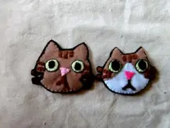 猫ちゃんワッペン２枚組