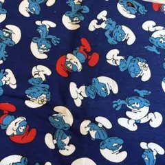 ミニ裏毛生地　スマーフ　170×45