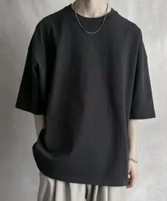 未使用タグ付 SERACE ルーズシルエットTシャツ L ブラック ユニセックス