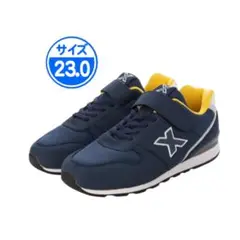 【新品 未使用】キッズ スニーカー ネイビー 23.0cm 24870