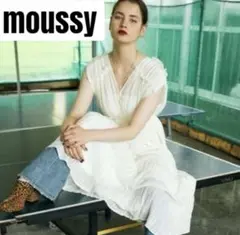 【美品】moussy マウジー　シフォンワンピース　シアー　ノースリーブ　S