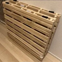 三つ折りすのこマット　ダブル