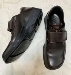 PRADA/プラダ/ベルクロレザーシューズ/size6/ブラウン/25cm