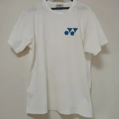 【再値下げ】ヨネックス　ホワイト Tシャツ 青色ロゴ　Ｌサイズ