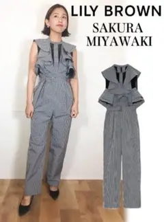 LILY BROWN フリル付きジャンプスーツ