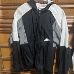 Nike フルジップウィンドブレーカー Lサイズ 黒/グレー