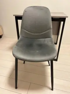 グレー ファブリック ダイニングチェア