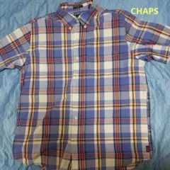 CHAPSチェック ボタンダウン 半袖シャツ　未使用良品